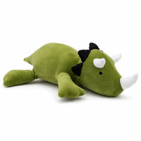 Peluche Lestée Dinosaure Tricératops — Vert