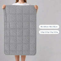 Couverture Lestée Enfant Autisme Double Face Coton — Gris