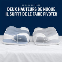 Oreiller Mémoire de Forme Ergonomique — Housse Rafraîchissante Lavable