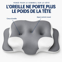 Oreiller Mémoire de Forme Ergonomique — Housse Rafraîchissante Lavable
