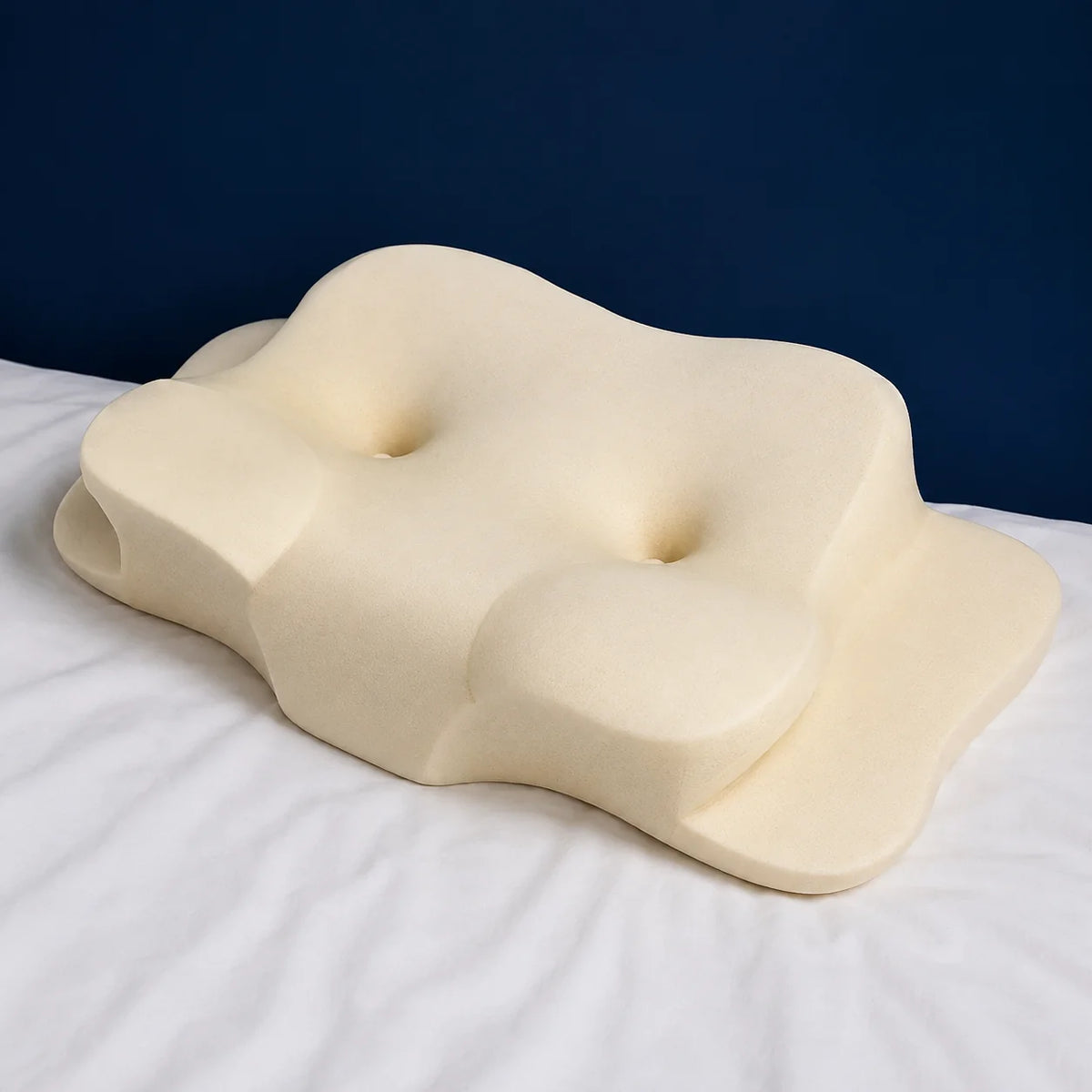 Oreiller Mémoire de Forme Ergonomique — Housse Rafraîchissante Lavable