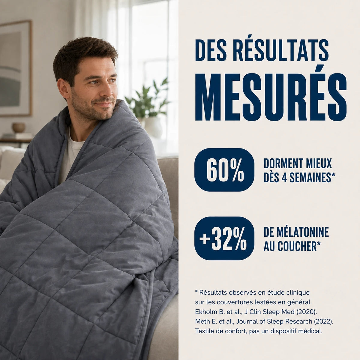Couverture Lestée d'Été 9 kg — Gris