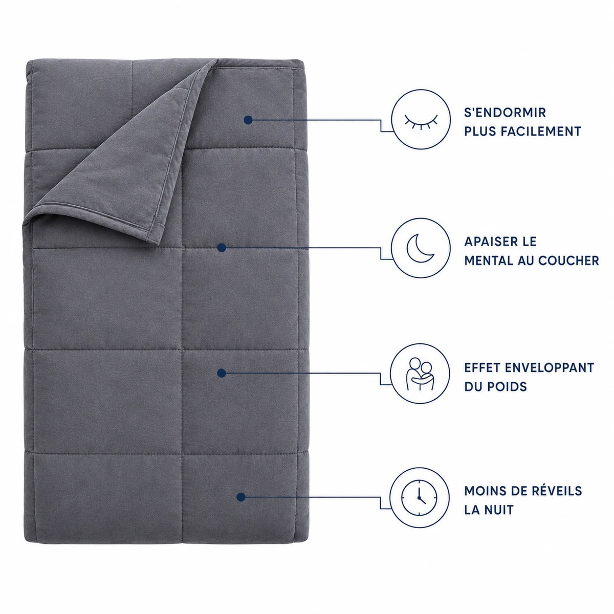 Couverture Lestée d'Été 9 kg — Gris