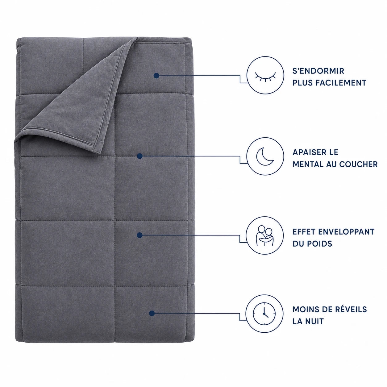 Couverture Lestée d'Été 9 kg — Gris