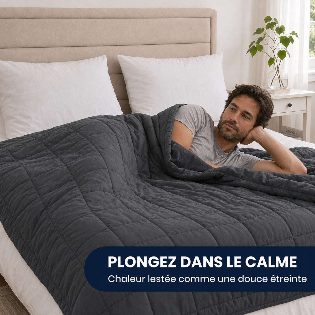 Couverture Lestée Adulte Toutes Saisons — Gris