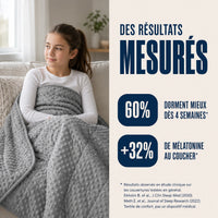 Couverture Lestée Enfant Autisme Double Face Coton — Gris