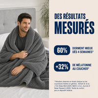 Couverture Lestée Adulte Face Polaire Sherpa — Gris